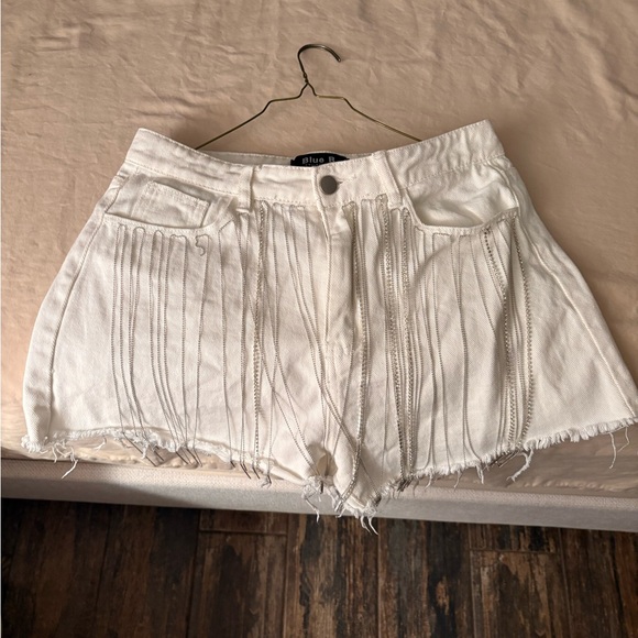 American Thread White Rhinestone Shorts - Picture 2 of 5